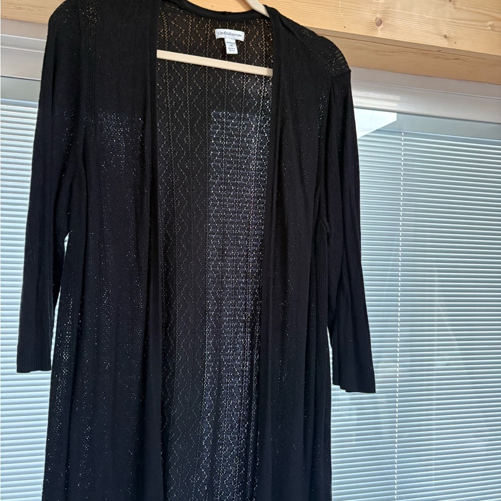 Black Open-Front Duster